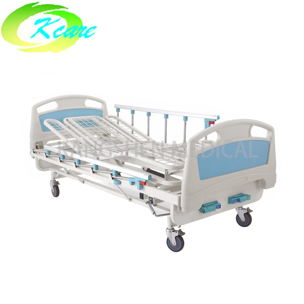 Kangshen Medical Manual four crank five function medical hospital rolling care bed for sale KS-1032-3 Manual Hospital Bed image40
