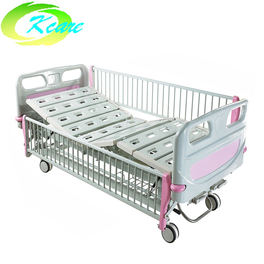 Kangshen Medical Central Lock Castor Manual 2-Cranks Hospital Children Bed KS-S201et Hospital Beds for Children image19